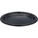 Genuine Joe Round Plastic Black Plates - Black - Plastic Body - 125 / Pack