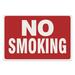 U.S. Stamp & Sign No Smoking Sign - 1 Each - No Smoking Print/Message - 12" (304.80 mm) Width x 8" (203.20 mm) Height - Plastic - Indoor, Outdoor - White, Red