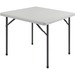 Lorell Banquet Folding Table - 29" Height x 36" Width x 36" Depth - Gray, Powder Coated - 1 Each
