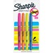 Sharpie Accent Highlighters with Smear Guard - Chisel Marker Point Style - Assorted - Assorted Barrel - 4 / Pack