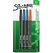 Sharpie Fine Point Pen - Fine Pen Point - Red, Green, Blue, Black - 4 / Pack