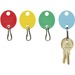 MMF Snap Hook Colored Oval Key Tags - Oval - Hook Fastener - 1 / Pack - Plastic - Red, Yellow, Green, Blue