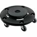 Rubbermaid Commercial Brute Easy Twist Round Dolly - 158.76 kg Capacity - 5 Casters - Structural Foam - x 18.3" Width x 6.6" Height - Black - 1 Each