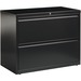 Lorell Lateral Files - 2-Drawer - 36" x 18.6" x 28.1" - 2 x Drawer(s) for File - Letter, Legal, A4 - Lateral - Leveling Glide, Label Holder, Ball-bearing Suspension, Interlocking - Recycled