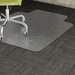 Lorell Standard Lip Low-pile Chairmat - Carpeted Floor - 48" (1219.20 mm) Length x 36" (914.40 mm) Width x 0.12" (3.10 mm) Thickness - Lip Size 10" (254 mm) Length x 19" (482.60 mm) Width - Vinyl - Clear
