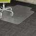 Lorell Wide Lip Low-pile Chairmat - Carpeted Floor - 53" (1346.20 mm) Length x 45" (1143 mm) Width x 0.122" (3.10 mm) Thickness - Lip Size 12" (304.80 mm) Length x 25" (635 mm) Width - Vinyl - Clear - 1Each