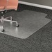 Lorell Wide Lip Medium Pile Chairmat - Carpeted Floor - 53" (1346.20 mm) Length x 45" (1143 mm) Width x 0.17" (4.39 mm) Thickness - Lip Size 12" (304.80 mm) Length x 25" (635 mm) Width - Vinyl - Clear