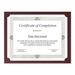 First Base Letter Certificate Holder - 8 1/2" x 11" - Linen - Burgundy - 25 / Pack