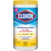 Clorox Disinfecting Wipe - Wipe - Lemon Scent - 75 / Pack - 1 / Each