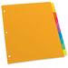 Esselte Plain Tab Poly Index Divider - 10 Blank Tab(s) - 3 Hole Punched - Polypropylene Divider - Assorted Tab(s) - Acid-free - 1 / Set