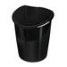 Ellypse Grip Recycled Wastebasket - 15 L Capacity - 15" Height x 12.5" Width x 11" Depth - Graphite - 1 Each