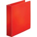 Business Source Basic Round Ring Binders - 2" Binder Capacity - Letter - 8 1/2" x 11" Sheet Size - Round Ring Fastener(s) - Vinyl - Red - 689.5 g - 1 Each