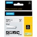 Dymo Rhino Industrial Vinyl Labels - 15/32" Width x 18 3/64 ft Length - Permanent Adhesive - Rectangle - Thermal Transfer - Black on White - Vinyl - 1 Each - Water Resistant - Chemical Resistant, Oil Resistant