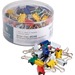 Business Source Colored Fold-back Binder Clips - Mini - 0.56" (14.29 mm) Width - 0.3" Size Capacity - 100 / Pack - Assorted - Steel