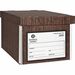 Business Source Economy Medium-duty Storage Boxes - External Dimensions: 10" Width x 12" Depth x 15"Height - Media Size Supported: Legal, Letter - Lift-off Closure - Medium Duty - Stackable - Cardboard - Wood Grain - For File - Recycled - 12 / Carton