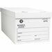 Business Source Lift-off Lid Light Duty Storage Box - External Dimensions: 12" Width x 24" Depth x 10"Height - Media Size Supported: Letter - Lift-off Closure - Light Duty - Stackable - Cardboard - White - For File - Recycled - 12 / Carton