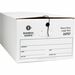 Business Source Heavy Duty Legal Size Storage Box - External Dimensions: 15" Width x 24" Depth x 10"Height - Media Size Supported: Legal - String/Button Tie Closure - Medium Duty - Stackable - White - For File - Recycled - 12 / Carton