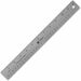 Business Source Nonskid Stainless Steel Ruler - 12" Length - 1/16, 1/32 Graduations - Metric Measuring System - Stainless Steel - 1 Each - Silver