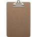 Business Source Mini Clipboard with Standard Metal Clip - Standard - 6" x 9" - Hardboard - Brown - 1 Each