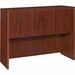 Lorell Essentials Series Stack-on Hutch with Doors - 47.3" x 14.8" x 36" - 3 Door(s) - Finish: Laminate, Mahogany - Grommet, Cord Management, Durable