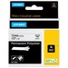 Dymo Rhino Permanent Poly Labels - 1/2" Width - Permanent Adhesive - Thermal Transfer - White, Black - Polyester - 1 Each - Easy Peel