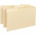 Business Source 1/3 Tab Cut Legal Recycled Top Tab File Folder - 8 1/2" x 14" - Top Tab Location - Assorted Position Tab Position - Manila - 10% Recycled - 100 / Box