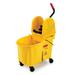 Rubbermaid WaveBrake Down Press Combo Mop Bucket - 33.12 L - 20" (508 mm) x 36.50" (927.10 mm) x 15.75" (400.05 mm) - Yellow - 1 Each