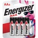 Energizer MAX Alkaline AA Batteries - For Multipurpose - AA - 1.5 V DC - 8 / Pack