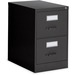 Global 2600 Vertical File Cabinet - 2-Drawer - 18" x 26.6" x 29" - 2 x Drawer(s) for File - Legal - Vertical - Ball-bearing Suspension, Lockable, Label Holder - Black - Metal