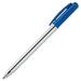 Dixon Tratto Stick Ballpoint Pen - Medium Pen Point - Retractable - Blue - Clear Barrel - 50 / Box