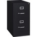 Lorell Commercial-grade Vertical File - 2-Drawer - 15" x 22" x 28.4" - 2 x Drawer(s) for File - Letter - Lockable, Ball-bearing Suspension - Black - Steel - Recycled