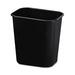 Rubbermaid 2955 Deskside Small Wastebasket - 12.89 L Capacity - Rectangular - 12.1" Height x 8.3" Width x 11.4" Depth - Plastic - Black - 1 Each