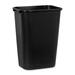 Rubbermaid 2957 Deskside Large Wastebasket - 39.04 L Capacity - Rectangular - 19.9" (504.83 mm) Height x 11" (279.40 mm) Width x 15.3" (387.35 mm) Depth - Plastic - Black - 1 Each