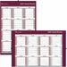 Blueline Wall Calendar - Julian Dates - Yearly - 1 Year - January 2021 till December 2021 - 1 Year Single Page Layout - 32" x 48" Sheet Size - Red, Gray - Laminated, Erasable, Holder, Eyelet - 1 Each