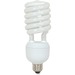 Satco 40-watt T4 Spiral CFL Bulb - 40 W - 120 V AC - Spiral - T4 Size - White Light Color - E26 Base - 10000 Hour - 6920.3°F (3826.8°C) Color Temperature - 82 CRI - Not Dimmable, Energy Saver - 1 Each