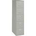 Lorell Commercial Grade Vertical File Cabinet - 5-Drawer - 15" x 26.5" x 61" - 5 x Drawer(s) for File - Letter - Vertical - Security Lock, Ball-bearing Suspension, Heavy Duty - Light Gray - Steel - Recycled
