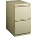 Lorell 23" File/File Mobile File Cabinet with Full-Width Pull - 15" x 22.9" x 27.8" - Letter - Ball-bearing Suspension, Security Lock, Recessed Handle - Putty - Steel - Recycled