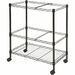 Lorell Mobile Wire File Cart - 4 Casters - Steel - x 26" Width x 12.5" Depth x 30" Height - Black - 1 Each