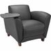 Lorell Reception Seating Club Chair w/Tablet Black - each