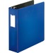 Business Source Slanted D-ring Binders - 3" Binder Capacity - 3 x D-Ring Fastener(s) - 2 Internal Pocket(s) - Chipboard, Polypropylene - Blue - PVC-free, Non-stick, Spine Label, Gap-free Ring, Non-glare, Heavy Duty, Open and Closed Triggers - 1 Each