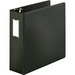 Business Source Slanted D-ring Binders - 4" (101.60 mm) Binder Capacity - 3 Ring - Fastener: D-Ring - Pocket: 2, Internal - Chipboard, Polypropylene - Black - PVC-free, Non-stick, Spine Label, Gap-free Ring, Non-glare, Heavy Duty, Open and Closed Triggers