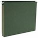 Business Source 1/5 Tab Cut Letter Recycled Hanging Folder - 8 1/2" x 11" - 1" Expansion - Standard Green - 10% Recycled - 25 / Box