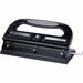 Business Source Three-hole Heavy-duty Punch - 3 Punch Head(s) - 40 Sheet of 20lb Paper - 9/32" Punch Size - Black