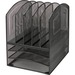 Lorell Steel Mesh 3/5 Tray Desktop Organizer - 5 Compartment(s) - 13" Height x 9.5" Width x 11.4" Depth - Steel - 1 Each