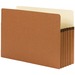 Smead Straight Tab Cut Legal Recycled File Pocket - 9 1/2" x 14 5/8" - 5 1/4" Expansion - Redrope, Manila - 100% Recycled - 10 / Box