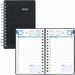 Blueline Blueline Duraflex Daily Planner - Julian Dates - Daily - January 2024 - December 2024 - 7:00 AM to 7:30 PM - Half-hourly - 8" x 5" Sheet Size - Twin Wire - Black - Poly - Bilingual, Appointment Schedule, Notepad, Expense Form, Address Directory, 