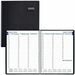 Blueline Blueline Duraflex Weekly Planner - Julian Dates - Weekly - January 2024 - December 2024 - 7:00 AM to 8:45 PM - Quarter-hourly, 7:00 AM to 4:45 PM - Quarter-hourly - 11" x 9 1/16" Sheet Size - Twin Wire - Black - Poly, Paper - Hard Cover, Heavy Duty, Appointment Schedule, Address Directory, Phone Directory, Bilingual, Acid-free, Tear-off, Reference Calendar, Textured Cover - 1 Each