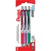EnerGel RTX Liquid Gel Pen - 0.7 mm Pen Point Size - Refillable - Retractable - Red, Purple, Green Gel-based Ink - Metal Tip - 3 Pack