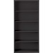 Lorell Fortress Series Bookcase - 34.5" x 13" x 72" - 5 x Shelf(ves) - Black - Powder Coated - Steel - Recycled