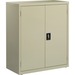 Lorell Fortress Series Storage Cabinets - 18" x 36" x 42" - 3 x Shelf(ves) - Recessed Locking Handle, Hinged Door, Durable, Adjustable Shelf - Putty - Powder Coated - Steel - Recycled